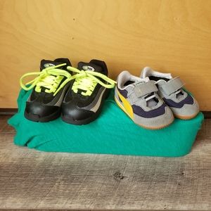 Kids size 4 puma and nike sneakers